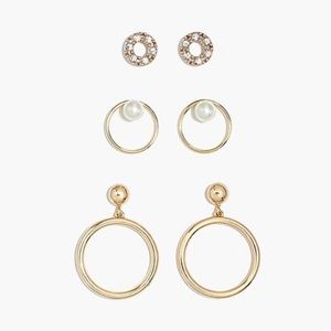 NWT ~ J. Crew Factory ~ Set of 3 earrings